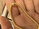 喜上眉梢喜饰黄金古法金珠999足金散珠硬金光面磨砂转运珠路路通圣诞礼物 3mm 重工古法珠两颗  0.2g 实拍图