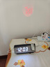 艾瑞曼 现代简约投影闹钟LED大屏电子时钟USB插电数字卧室床头夜光钟表 白色2282-插电款 实拍图