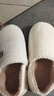 京东京造【厚底防滑】棉拖鞋男士冬季室内居家毛拖保暖全包冬日白40-41 实拍图