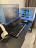甄严选电脑桌台式家用电竞游戏桌双人办公台书桌简约书房学习桌写字桌子 加厚碳纤纹理-140CM【大单人桌】 实拍图