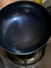 章丘铁锅正宗手工锻打铁锅无涂层物理不粘锅炒锅老式家用炒菜锅厨具轻音 标准版古法烤蓝（已干烧） 26cm 实拍图