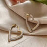 DAISY DREAM官方正品925银针爱心耳环女方圆脸百搭耳钉简约小众设计精致耳饰 爱心两戴耳环【925银针】 实拍图