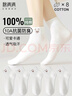 棉满满袜子女100%纯棉短袜10A抗菌防臭卡通可爱小熊低帮短筒秋冬季8双 实拍图