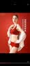 婷美红色内衣女小胸聚拢本命年无钢圈文胸罩结婚新娘内裤袜子套装礼盒 实拍图
