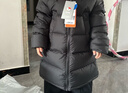 保姆鹅  【风墙】儿童羽绒服宝宝中长款护脸加厚外套保暖童装[NG2664] 炭黑 120 实拍图
