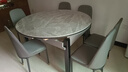 卧家岩板餐桌椅组合现代简约轻奢伸缩折叠家用小户型实木餐桌吃饭桌 12mm岩板-意大利灰-亮光灰 1.2m 直径桌+六椅【菠萝椅】 实拍图