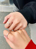 老凤祥情侣戒指纯足银男士女款对戒新年元旦跨年生日礼物送女友老婆告白 波澜心动对戒【配品牌礼盒】 实拍图
