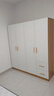 森普顿衣柜卧室平开门组合现代简易家用柜子收纳衣橱(可升级实木生态板) 四门衣柜（160*50*180cm） 实拍图