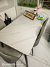 迪玛森岩板餐桌家用餐桌椅组合轻奢现代简约小户型饭桌客厅长方形桌子 亚光白【12MM厚】送货到家 120cm 【宽70CM】一桌四椅 实拍图