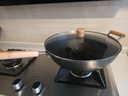苏泊尔（SUPOR）炒锅有钛铁不粘无涂层炒菜锅精铁锤纹老式厨房铁锅燃气电磁炉通用 适合4-7人【免开锅】 36cm 实拍图