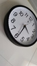 北极星（POLARIS）挂钟时尚创意客厅钟表静音简约石英钟30cm 2842黑色 实拍图