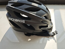 洛克兄弟（ROCKBROS） 骑行头盔带风镜山地公路自行车头盔男女一体成型炫彩安全帽 钛色：加大款58-65cm 灰色镜片 实拍图
