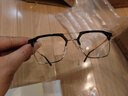 LESCA LUNETIER痞帅变色近视眼镜男款斯文败类半框防蓝光平光镜眼镜框架黑框高清 实拍图