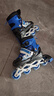 拓呈溜冰鞋儿童全套装成人男女小孩旱冰鞋滑冰鞋轮滑鞋直排轮初学者 蓝全闪套装(头盔+护具+配件) M （适合鞋码32-37码）适合脚长20-23CM 实拍图