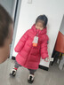 保姆鹅  【风墙】儿童羽绒服宝宝中长款护脸加厚外套保暖童装[NG2664] 石榴粉 120 实拍图
