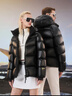高梵黑金鹅绒服先锋4.0五格男女同款短款冬季时尚羽绒服外套 黑色 L 实拍图