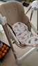曼乐兔宝宝餐椅婴儿0-6岁多功能二合一摇椅婴幼儿折叠便携式吃饭餐桌椅 棕色【摇摇椅+万向轮+可坐可躺】 宝宝生日礼物 实拍图