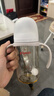 贝亲（Pigeon）自然离乳PPSU重力球吸管奶瓶 双把手240mL6月+(附带6月+12月奶嘴) 实拍图