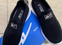 回力（Warrior）官方男鞋秋季透气软底网面鞋男老人网鞋男士一脚蹬鞋子男全黑40 实拍图