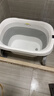 世纪宝贝（babyhood）儿童泡澡桶折叠浴桶 婴儿洗澡盆0-10岁家用加大感温款 赠浴凳330 实拍图