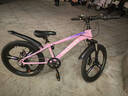 凤凰（Phoenix）儿童山地自行车5-16岁女男孩减震变速22寸粉色 适合身高135-160cm 实拍图