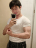 简束 短袖T恤男纯色棉质t恤夏季休闲运动紧身t恤男圆领修身打底汗衫潮 白色 XL （70kg左右） 实拍图
