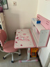 忆瞳儿童学习书桌椅套装 可升降带阅读书架多功能课桌椅家用写字桌 精灵少女-环保抗醛【三层大书架】 实拍图