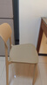 全品屋餐椅凳子塑料椅子办公椅靠背休闲椅书桌椅学习椅化【两把装】卡其 实拍图
