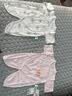 童泰婴儿连体衣春秋纯棉新生儿衣服宝宝蝴蝶哈衣爬服和尚服粉色52cm 实拍图