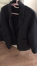 森马（Semir）外套女中长款西装领通勤宽松2024冬含羊毛双面呢夹克109724108021 实拍图