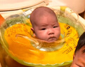 博士豚婴儿游泳圈新生儿游泳圈0-3个月脖圈宝宝洗澡颈圈 实拍图