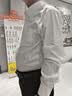 MUJI男式 水洗牛津 纽扣领 长袖衬衫 男士衬衣外套 男装AC4AAC5S 白色 M (170/92A) 实拍图