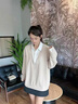 顶峰保罗（Dingfengbaoluo）卫衣假两件男夏季衬衫领复古潮流宽松套头休闲长袖XCD31杏色L 实拍图