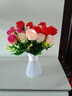 三沐简舍仿真花假花餐桌卧室客厅装饰品摆设花酒柜创意摆件工艺品塑料花 五彩桃香玫+花筐 实拍图