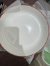欧式高级陶瓷盘圆形加厚深盘复古简约餐具 纯白福线-8英寸饭盘2个装 实拍图