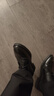 卡帝乐鳄鱼（CARTELO）软牛皮男士皮鞋商务正装鞋男内增高男鞋加绒皮鞋男9585 黑色 41 实拍图