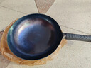 老聂家章丘铁锅不粘锅炒锅手工锻打传统老式家用炒菜锅手打无涂层不粘锅 老师傅五万锤锻打（烤蓝） 32cm 实拍图