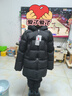 保姆鹅  【风墙】儿童羽绒服宝宝中长款护脸加厚外套保暖童装[NG2664] 炭黑 150 实拍图