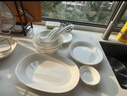 玛戈隆特陶瓷纯白浮雕骨瓷餐具整套碗碟套装事事如意4人份19头 实拍图