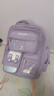 史努比（SNOOPY）小学生书包轻便儿童护脊减负双肩包痛包 四到六年级 紫色大号 实拍图