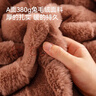 京东京造加厚兔毛绒感四件套 A类双面绒牛奶绒床单被套枕套保暖秋冬季双人床品 栗子棕1.8m床 实拍图