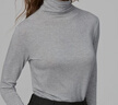 优衣库女装HEATTECH EXTRA WARM 混纺高领T恤/长袖 9%羊绒 478954 478954/03灰色 XS 实拍图