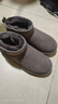 京东京造【Mini厚底】雪地靴女增高时尚斜口短靴加绒羊皮毛一体灰色39 实拍图