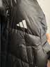 adidas保暖休闲长款鸭绒羽绒服夹克外套男女秋冬阿迪达斯轻运动   黑色/白色   L 实拍图