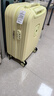 袋鼠（KANGAROO）多功能行李箱男女高颜值结实耐用学生旅行万向轮拉杆箱密码锁皮箱 柠檬黄【多功能加厚抗摔】 20英寸 【登机箱】 实拍图