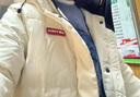 鸭鸭孙颖莎同款时空道宇羽绒服男短款2025冬季新款男女款面包服外套HY 月光白色 S 165/84A(S) 实拍图