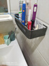 卡贝浴室置物架免打孔卫生间浴室网篮淋浴房枪灰角蓝洗手间收纳架 实拍图