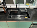 KOFEHLR厨房304不锈钢纳米水槽黑色加厚洗碗池大容量单槽手工洗菜台下盆 72*45CM  抽拉龙头黑色水槽套装 实拍图