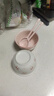 【天天低价】新款釉下彩陶瓷碗餐具套装少女心ins风陶瓷碗勺 蝴蝶结两碗两勺 实拍图