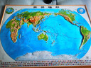 中国地图出版社 2024年新版中国世界立体凹凸地形图 大尺寸挂墙约1.1米 实拍图